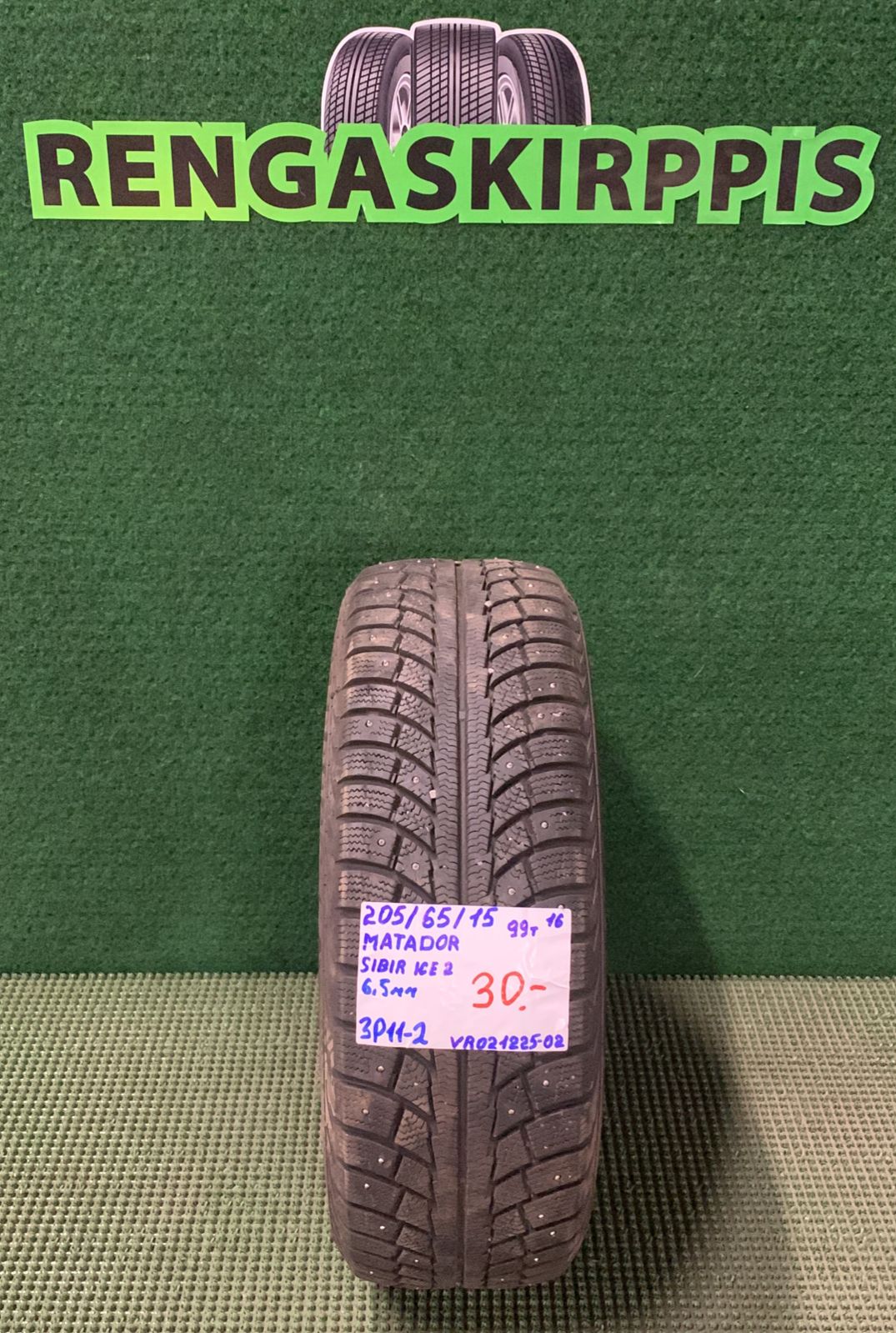 205/65R15 Matador Sibir Ice 2 99T nasta 6,5mm / 3P11-2