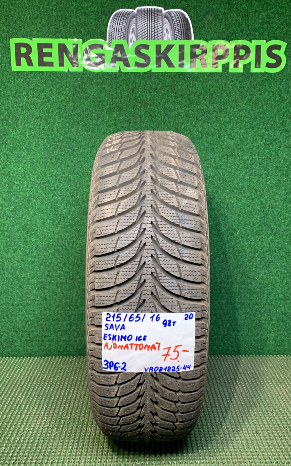 215/65R16 Sava Eskimo Ice 98T kitka ajamattomat 98T kitka 3P6-2