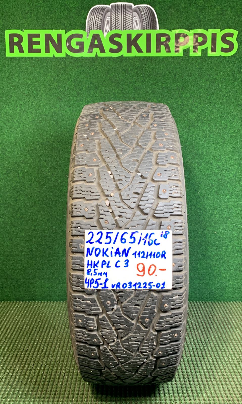 225/65R16C Nokian HKPL C3 112/110R nasta 8,5mm / 4P5-1