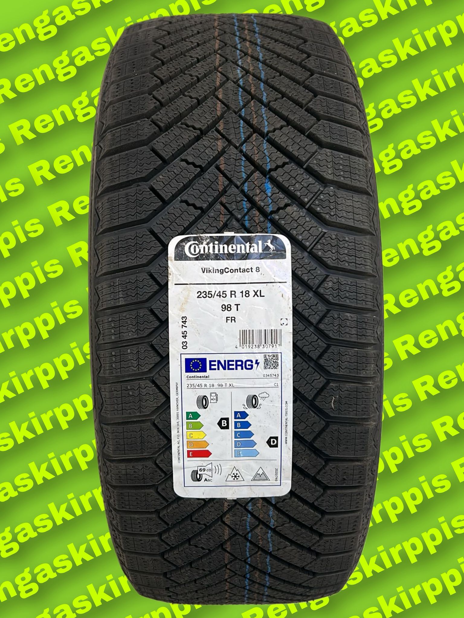 235/45R18 Continental VikingContact 8 98T XL FR B,D 69dB/kitka
